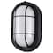 Nuvo LED Small Oval Bulk Head Fixture, Black Finish with White Glass 62/1389 - alternate 7